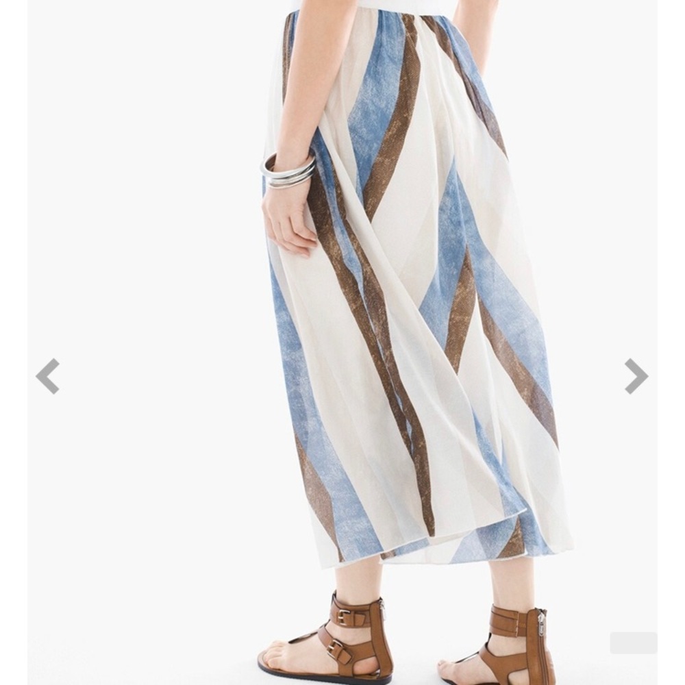 New. CHICO’S Tribal Stripes Skirt Size 0 US-4 - Picture 2 of 11